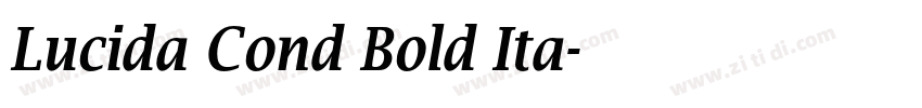 Lucida Cond Bold Ita字体转换